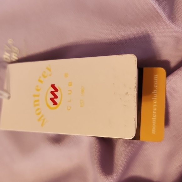 Monterey Club Sleeveless Lavender White Stripe Polo Size S NWT - Picture 12 of 16